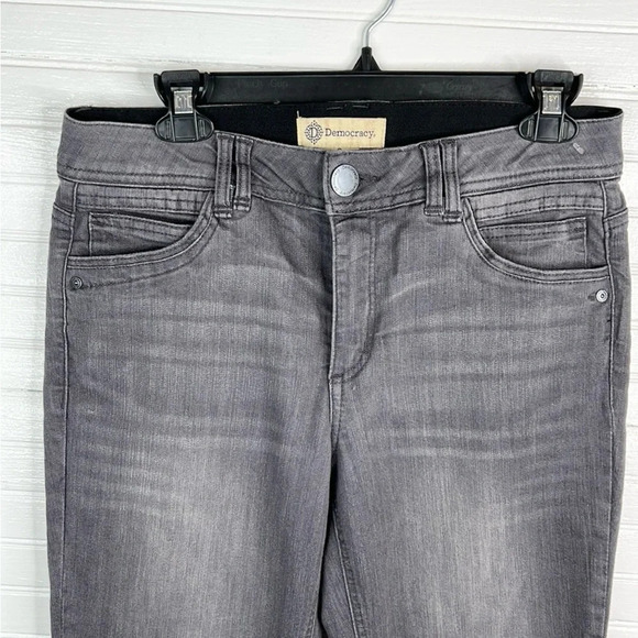 Democracy Women's Skinny Gray Denim Jeans Size 8 Mid Rise Slim Fit with Stretch - Picture 4 of 11